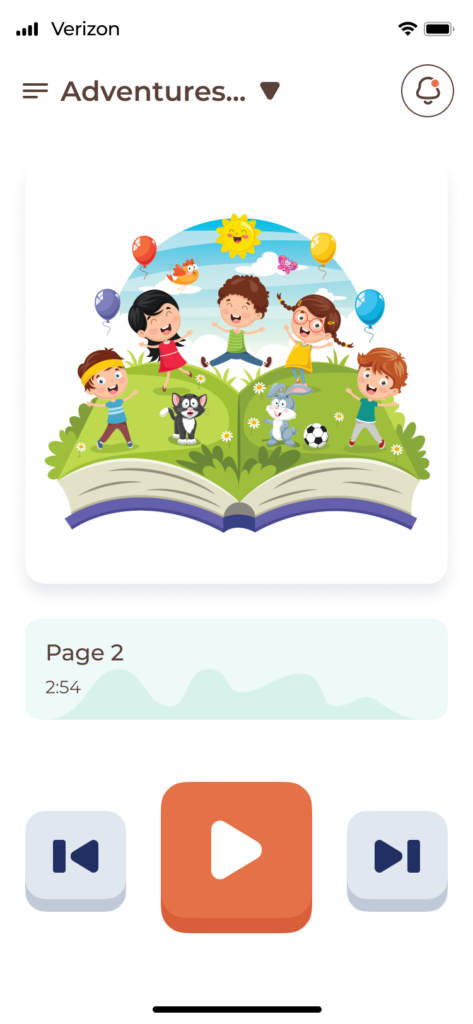 Book app design menu